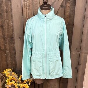 Sun Mountain Blue Aruba Hooded Cumulus Waterproof Windbreaker Golf Jacket | Med